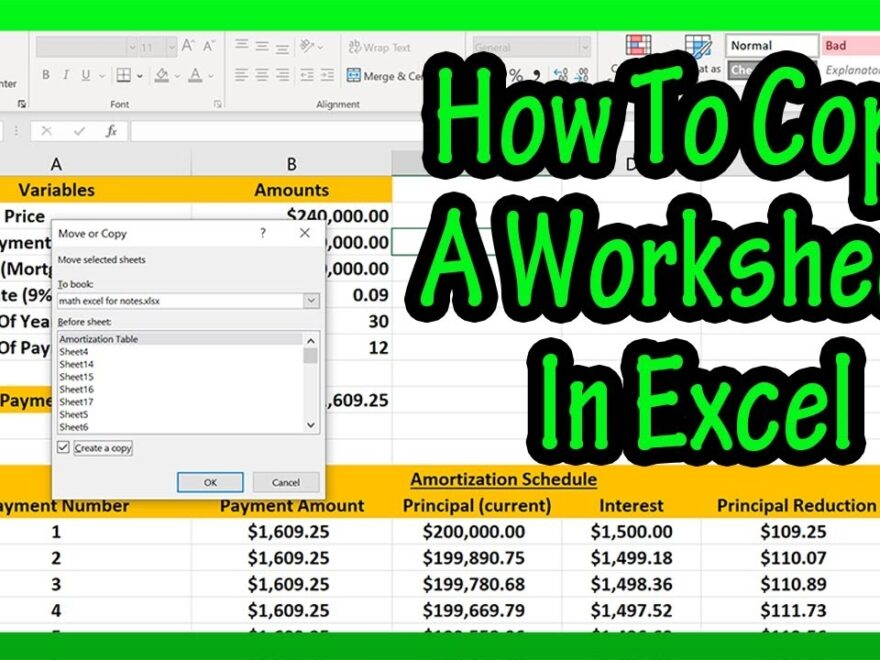 How To Make A Copy Of An Entire Worksheet Spreadsheet In Excel Explained YouTube