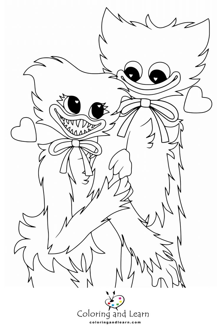 huggy wuggy coloring page