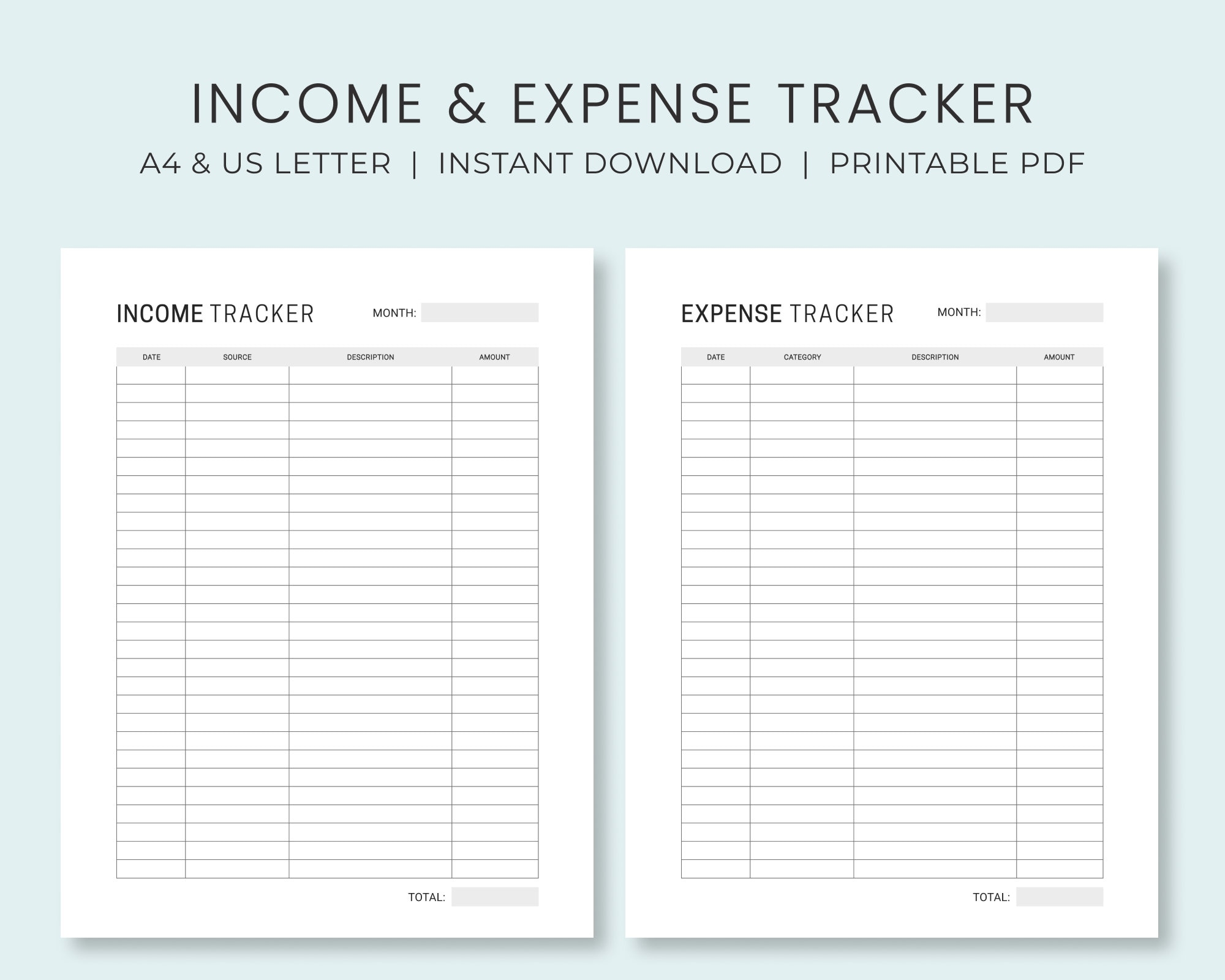 Income Expense Tracker Printable Money Tracker Business Financial Planning A4 US Letter Instant Download Etsy Income Expense Tracker Printable Money Tracker Business Financial Planning A4 US Letter Instant Download Etsy