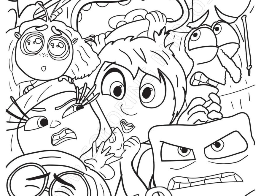 Inside Out 2 Coloring Book All New Characters Etsy