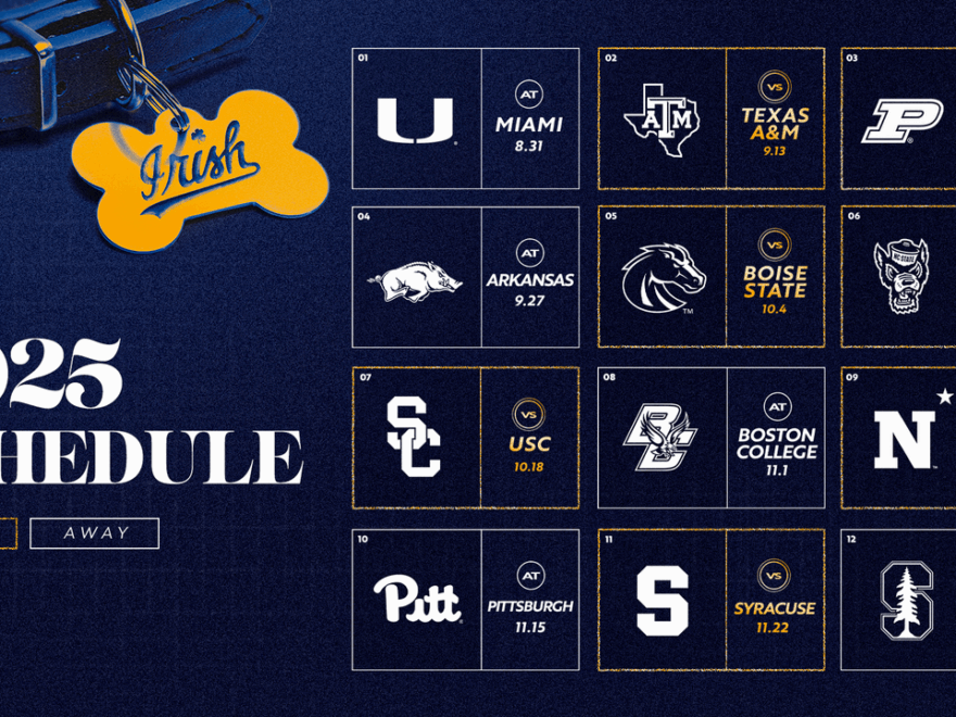 Irish Announce 2025 Football Schedule