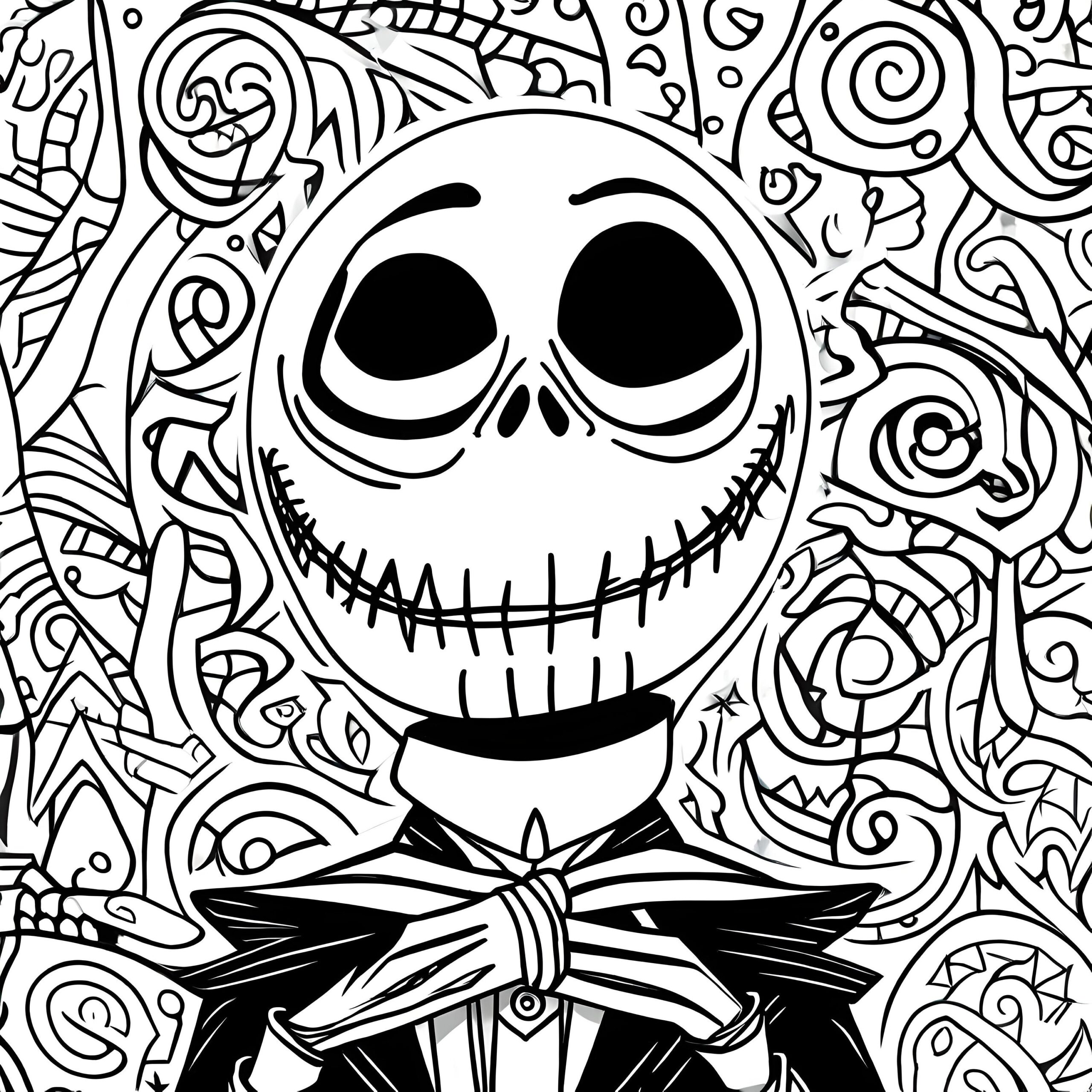 jack skellington coloring page