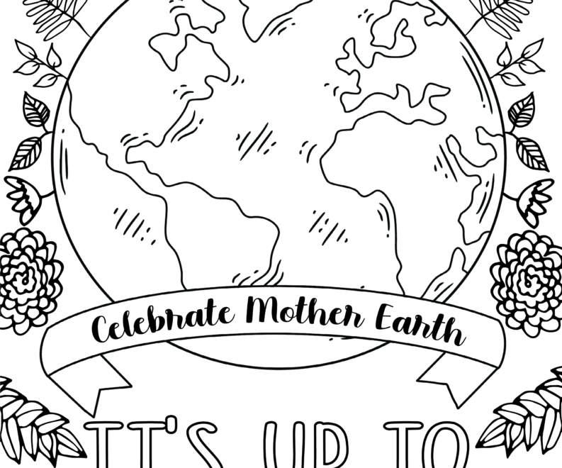 KAB Earth Day Coloring Page Poster Keep Akron Beautiful