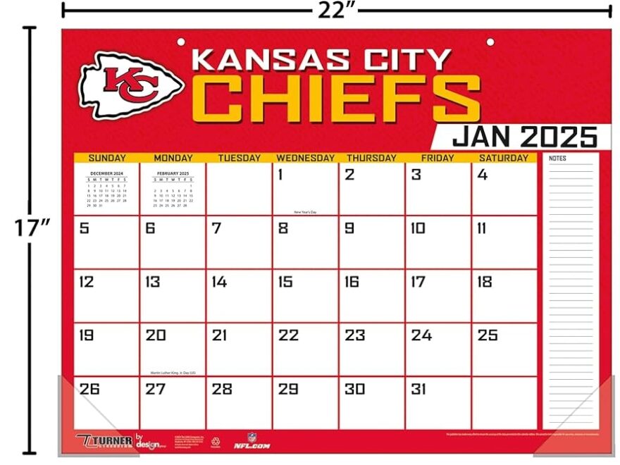 Kansas City Chiefs 2025 Wall Calendar Printable 2024 Kansas City Chiefs Schedule Matchups And TV Broadcasts Chiefs Decor