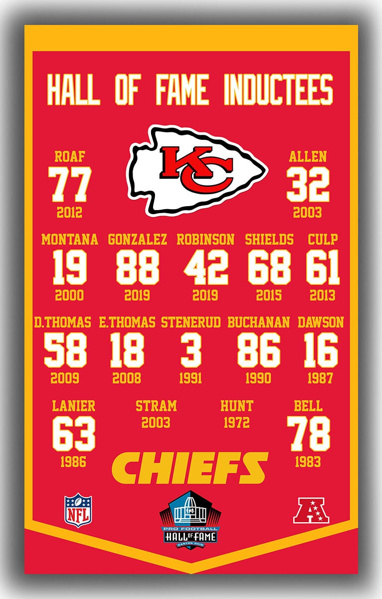 Kansas Football Team Memorable Flag 90x150cm 3x5ft Chiefs Hall Of Fame Banner EBay