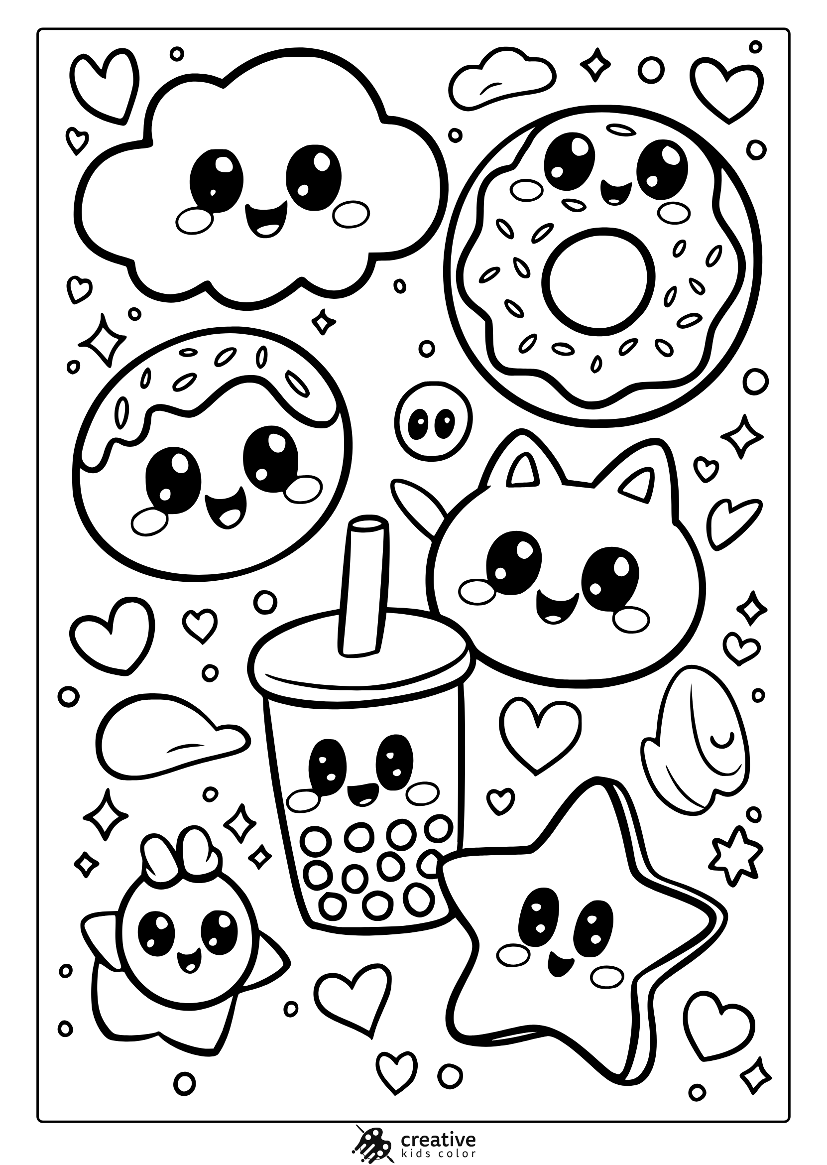Kawaii Coloring Pages 35 Free Printable PDF Kawaii Coloring Pages 35 Free Printable PDF