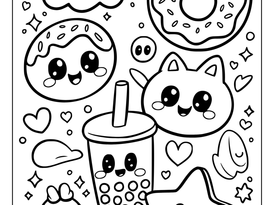 Kawaii Coloring Pages 35 Free Printable PDF