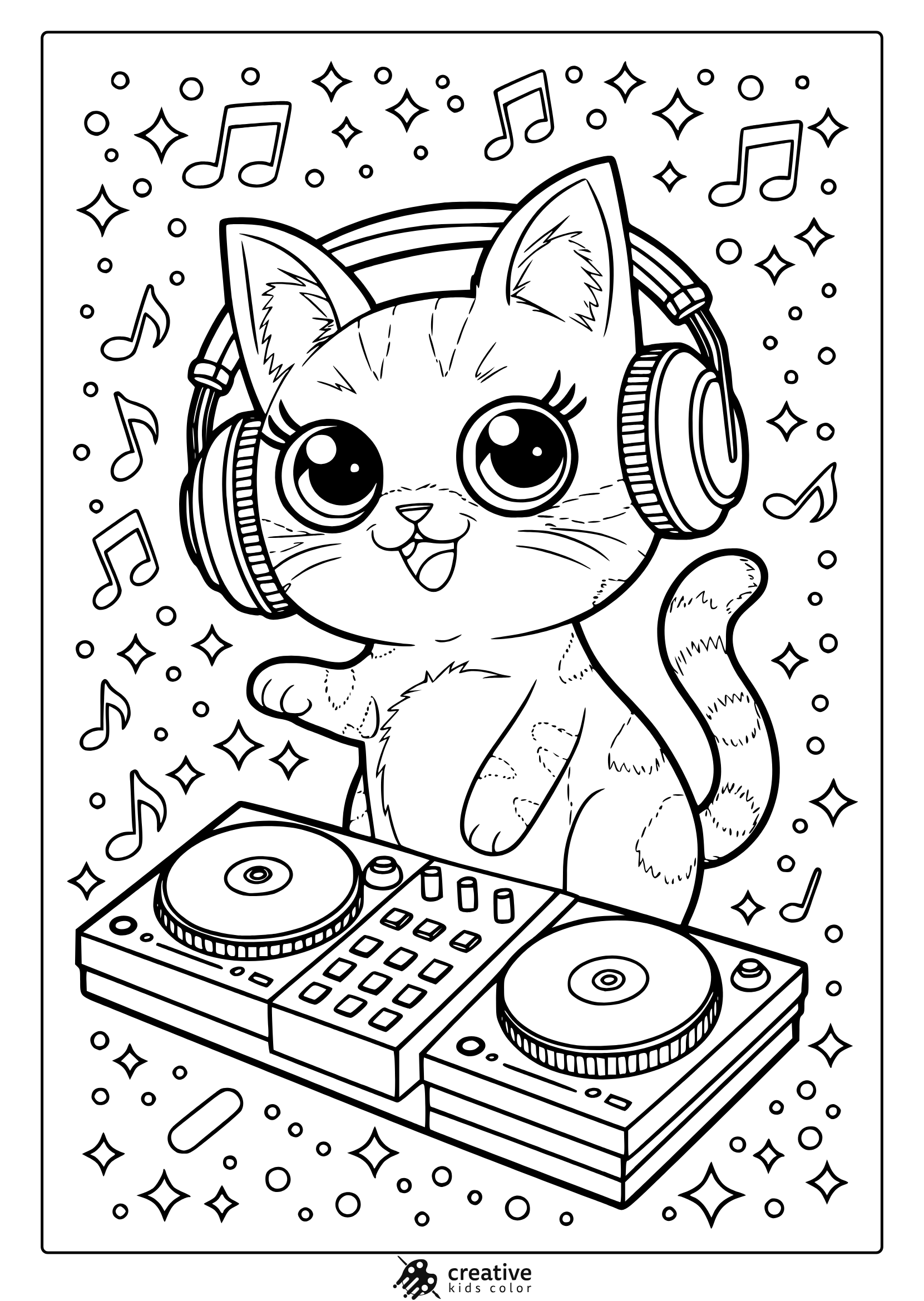 printable cat coloring page