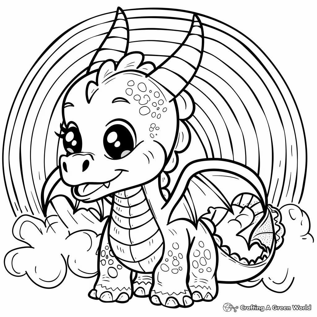 Kawaii Cute Dragon Coloring Pages Free Printable Kawaii Cute Dragon Coloring Pages Free Printable