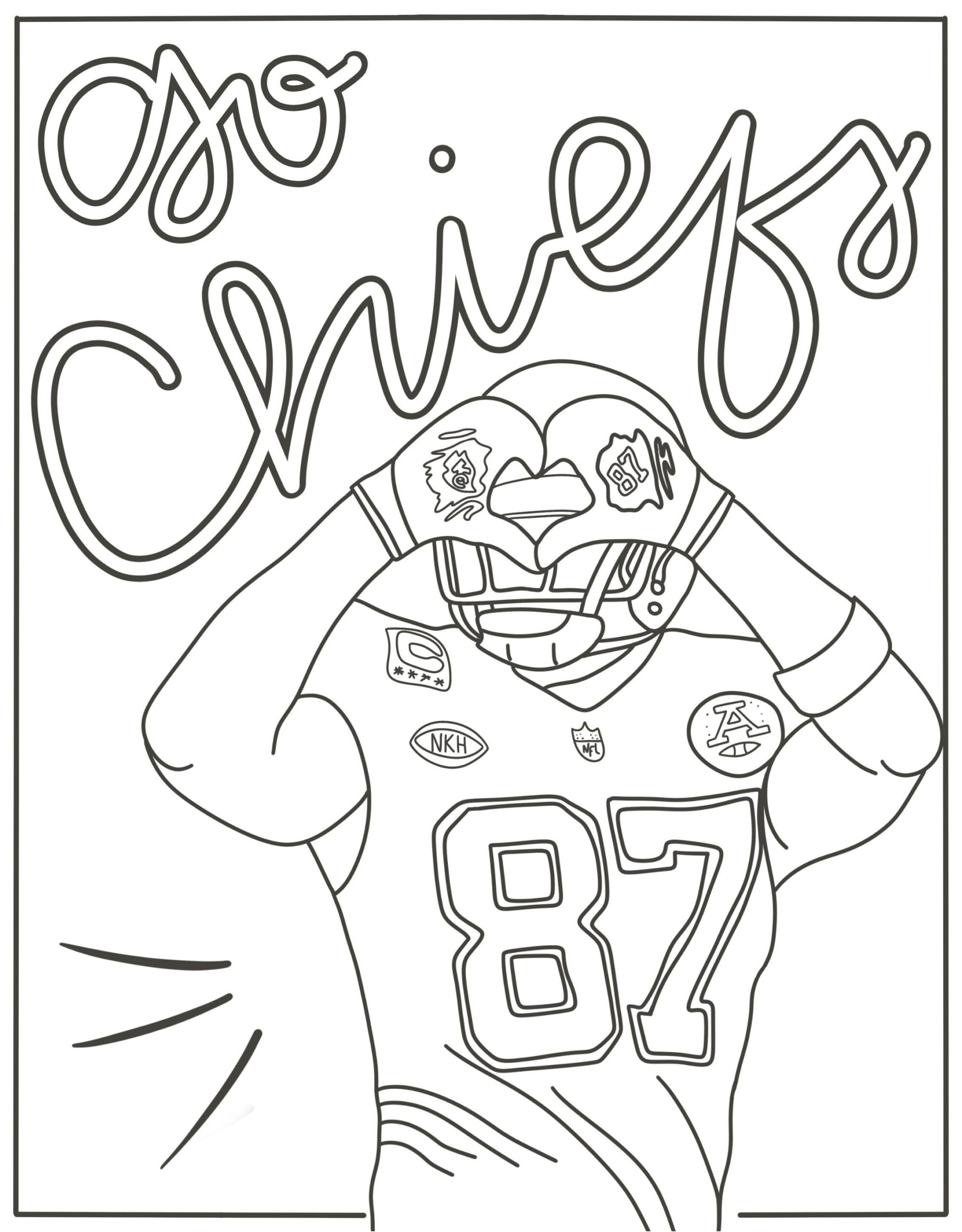 Kelce Coloring Pages Etsy Kelce Coloring Pages Etsy