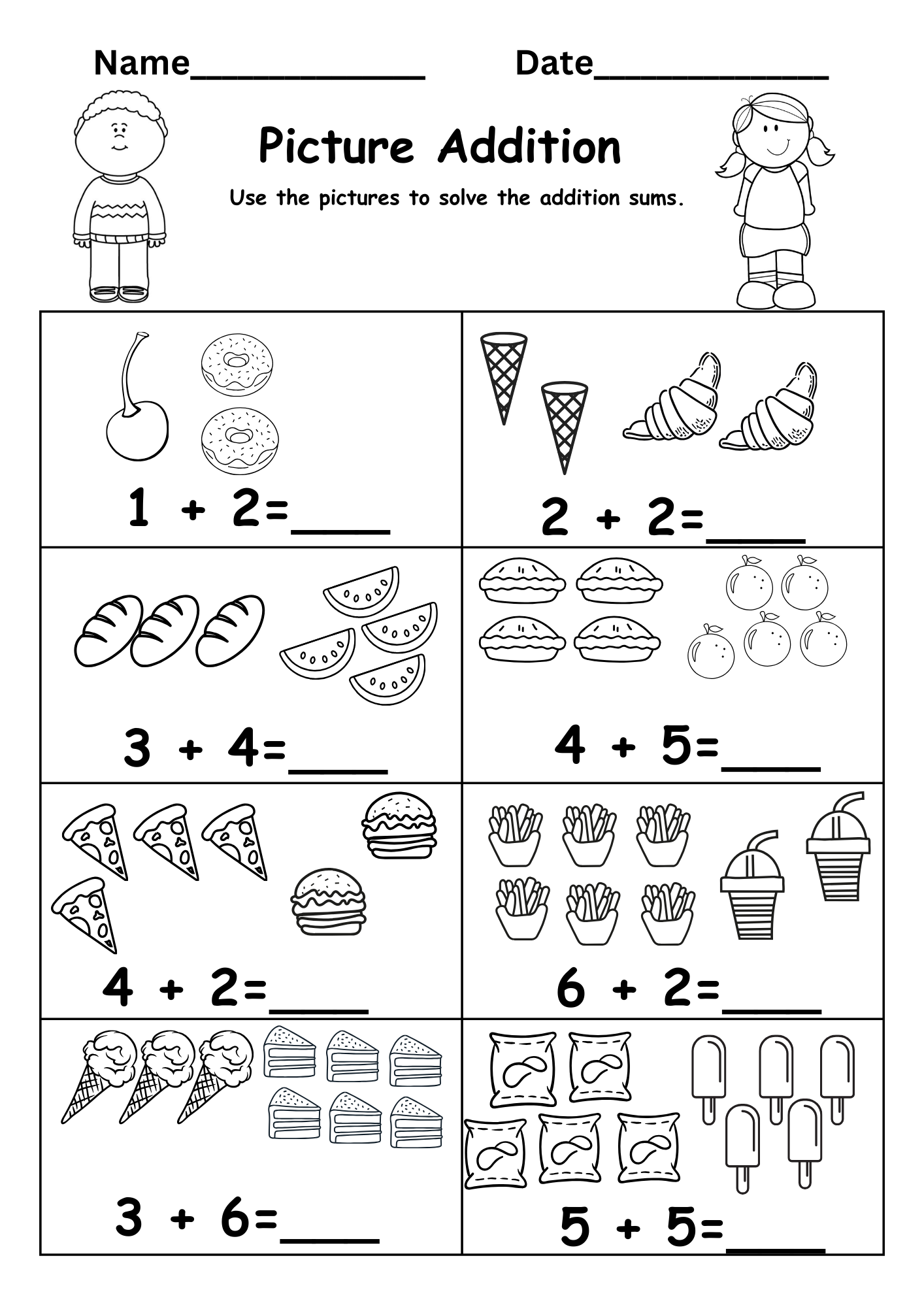 Kindergarten Addition Worksheet Free Kindergarten Addition Worksheet Free