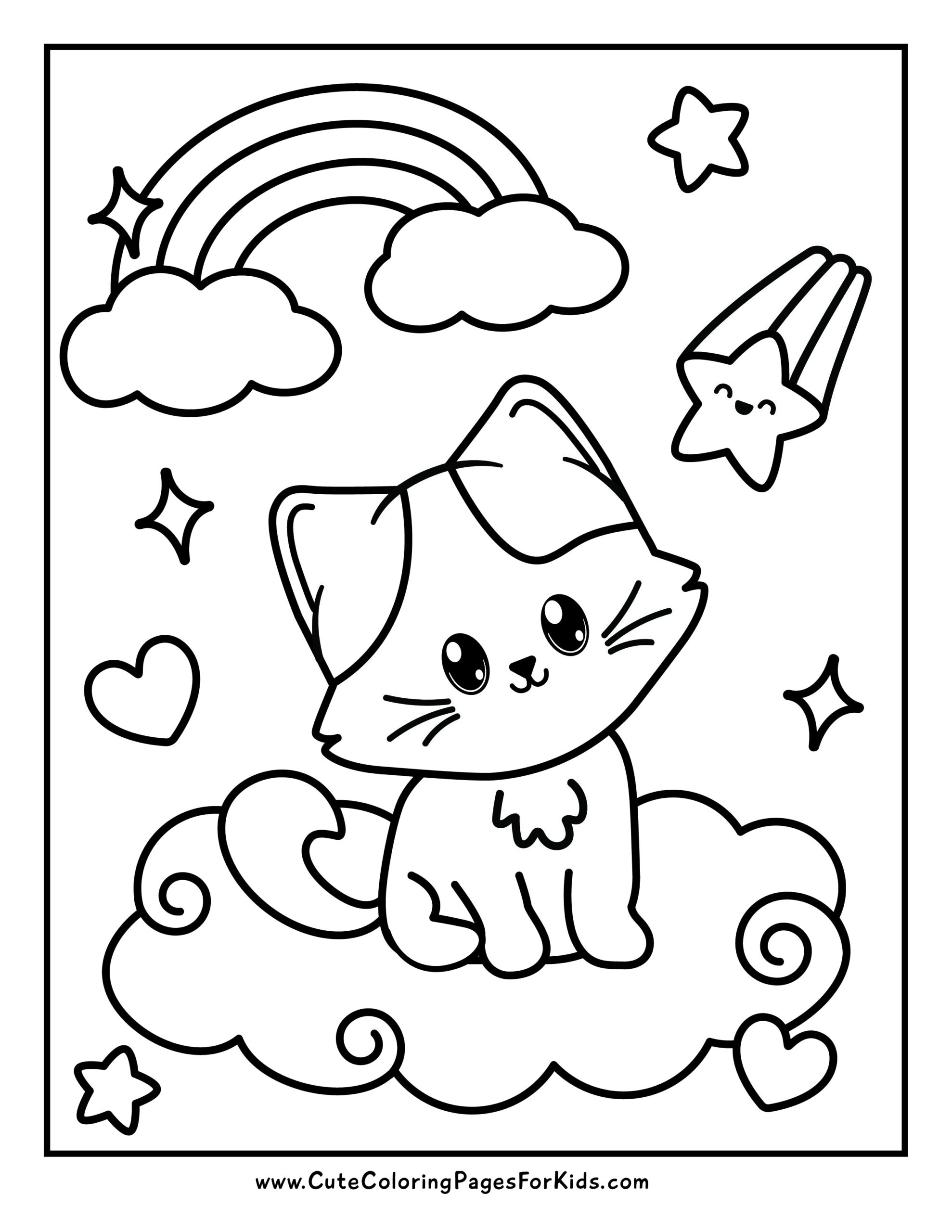 printable coloring pictures of cats