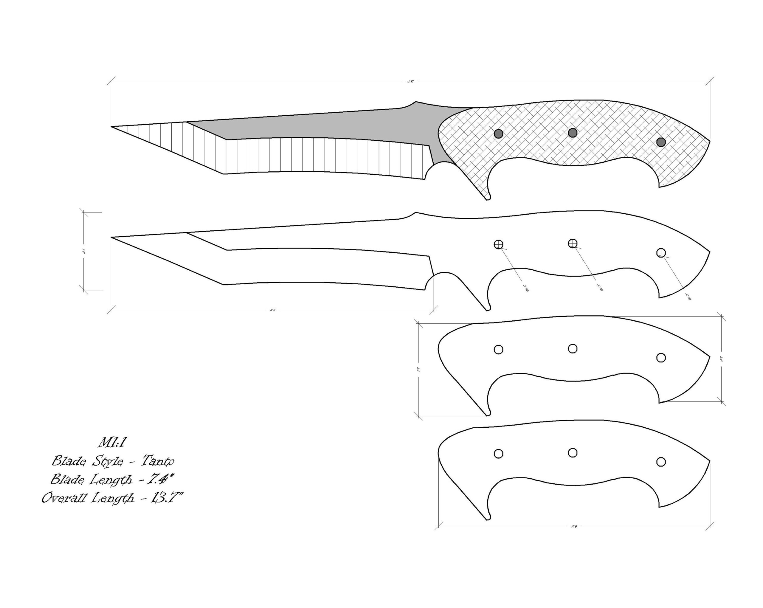 Knife Drawing knife Sketch knife Templates Printable custom Knife Knife Making Plans knife Design knife Shape Knife File Guide Etsy