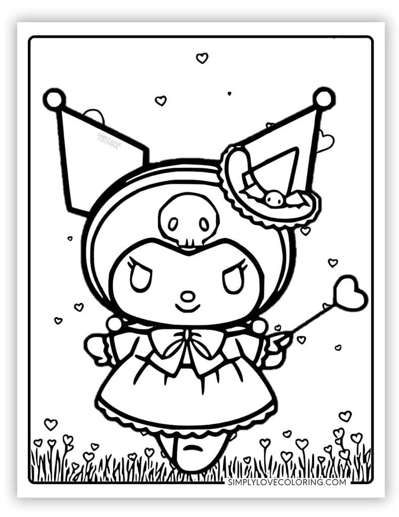 Kuromi Coloring Pages Free PDF Printables Simply Love Coloring