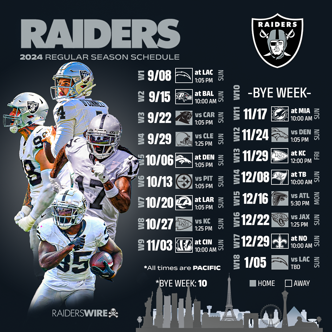 Las Vegas Raiders 2024 Schedule Wallpaper