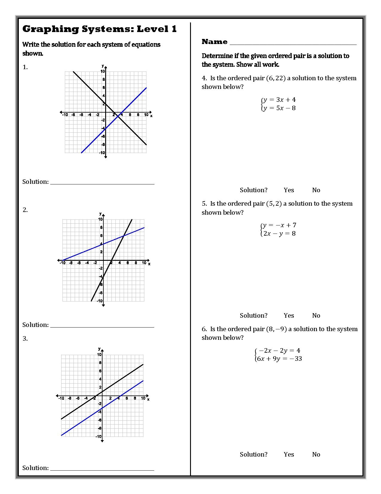 Level Ups 8th Grade Graphing Systems Of Equations Made By Teachers
