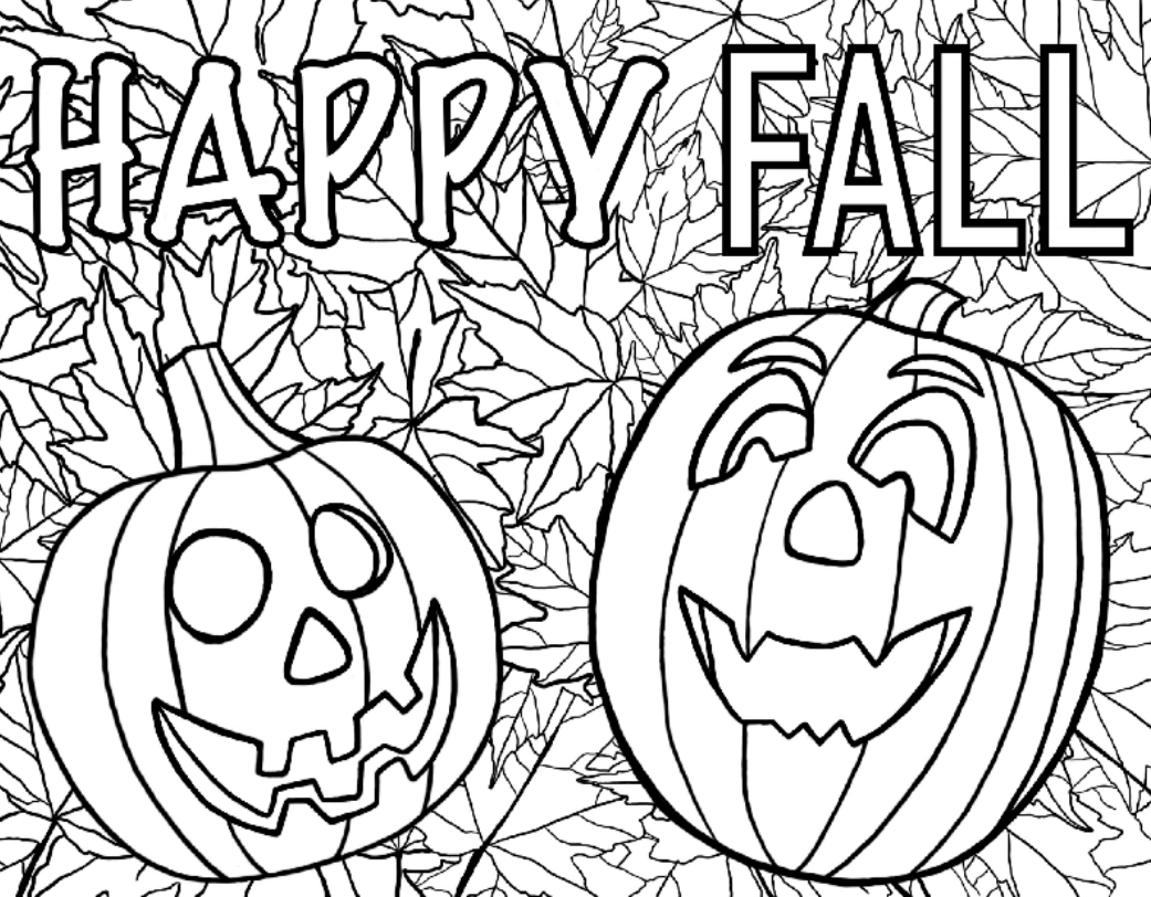autumn coloring sheets printable