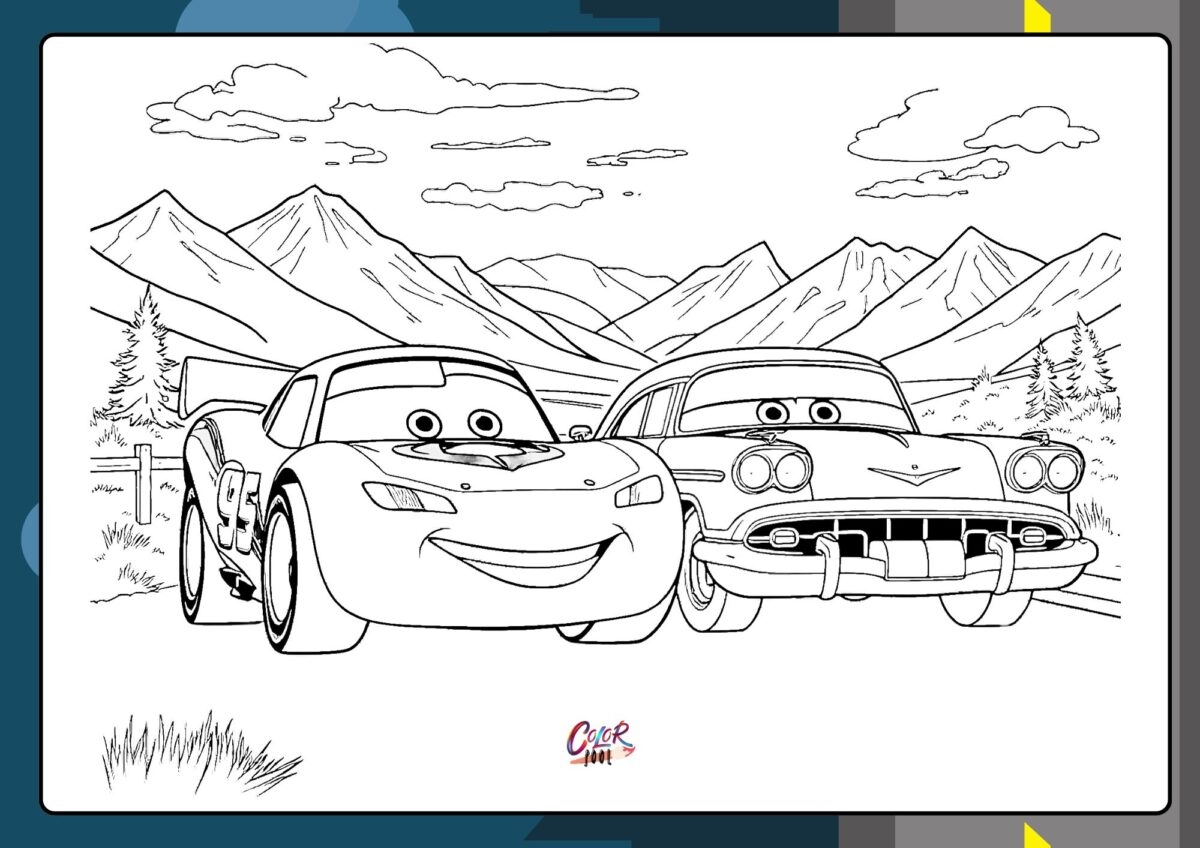 lightning mcqueen coloring page