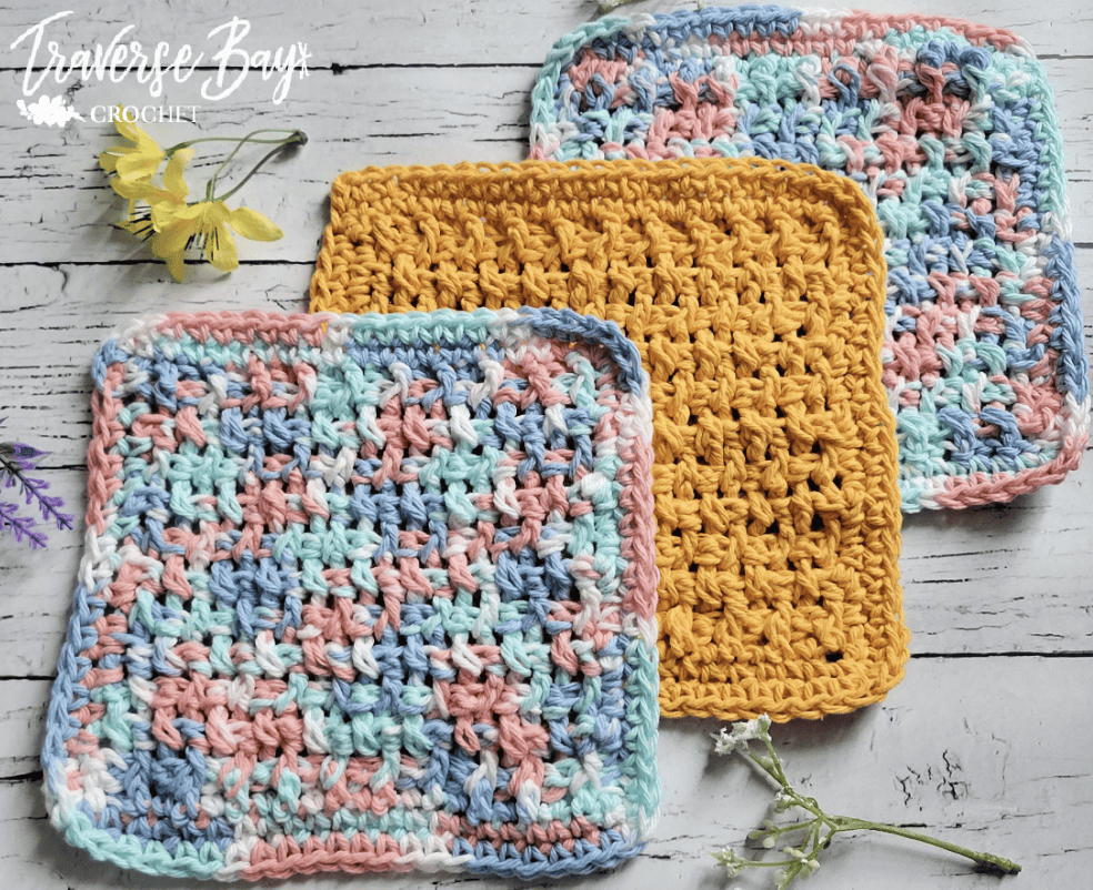 Lily Sugar n Cream Dishcloth Easy Free Pattern Traversebaycrochet
