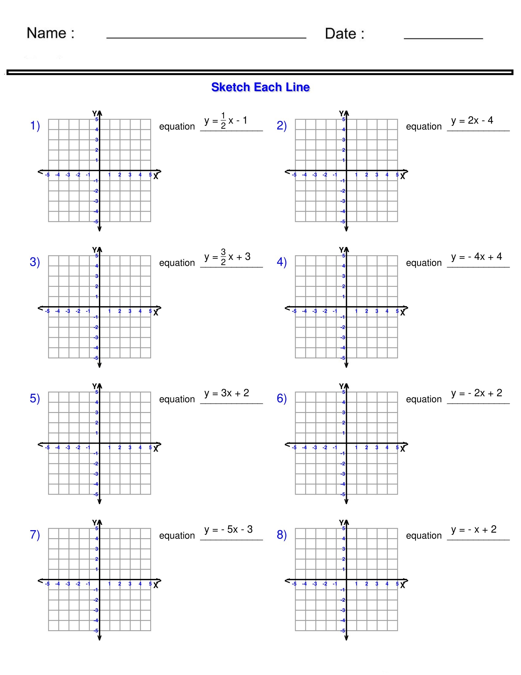 Linear Functions Graphing Lines In Slope Intercept Form Worksheets Made By Teachers Linear Functions Graphing Lines In Slope Intercept Form Worksheets Made By Teachers