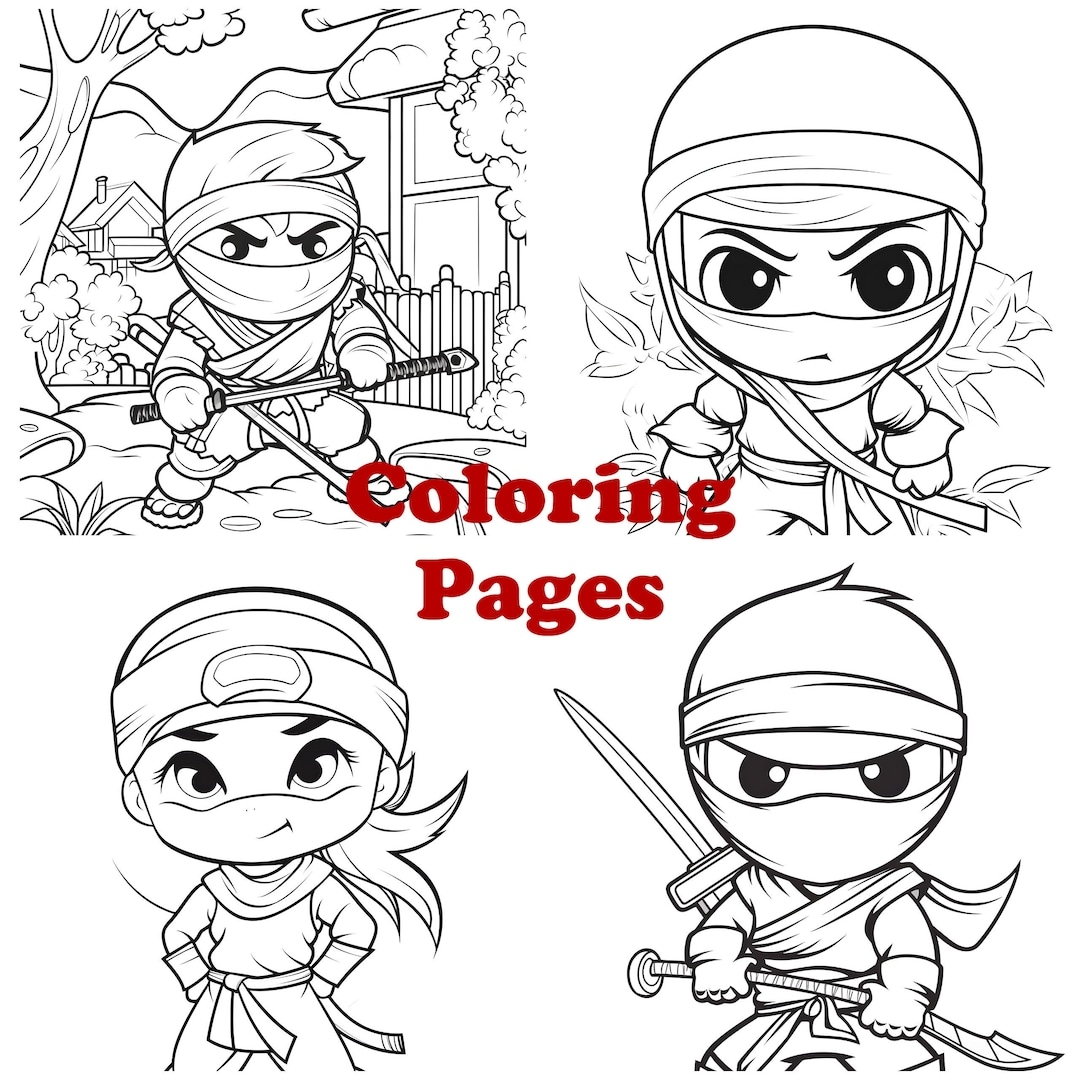coloring pages of a ninja
