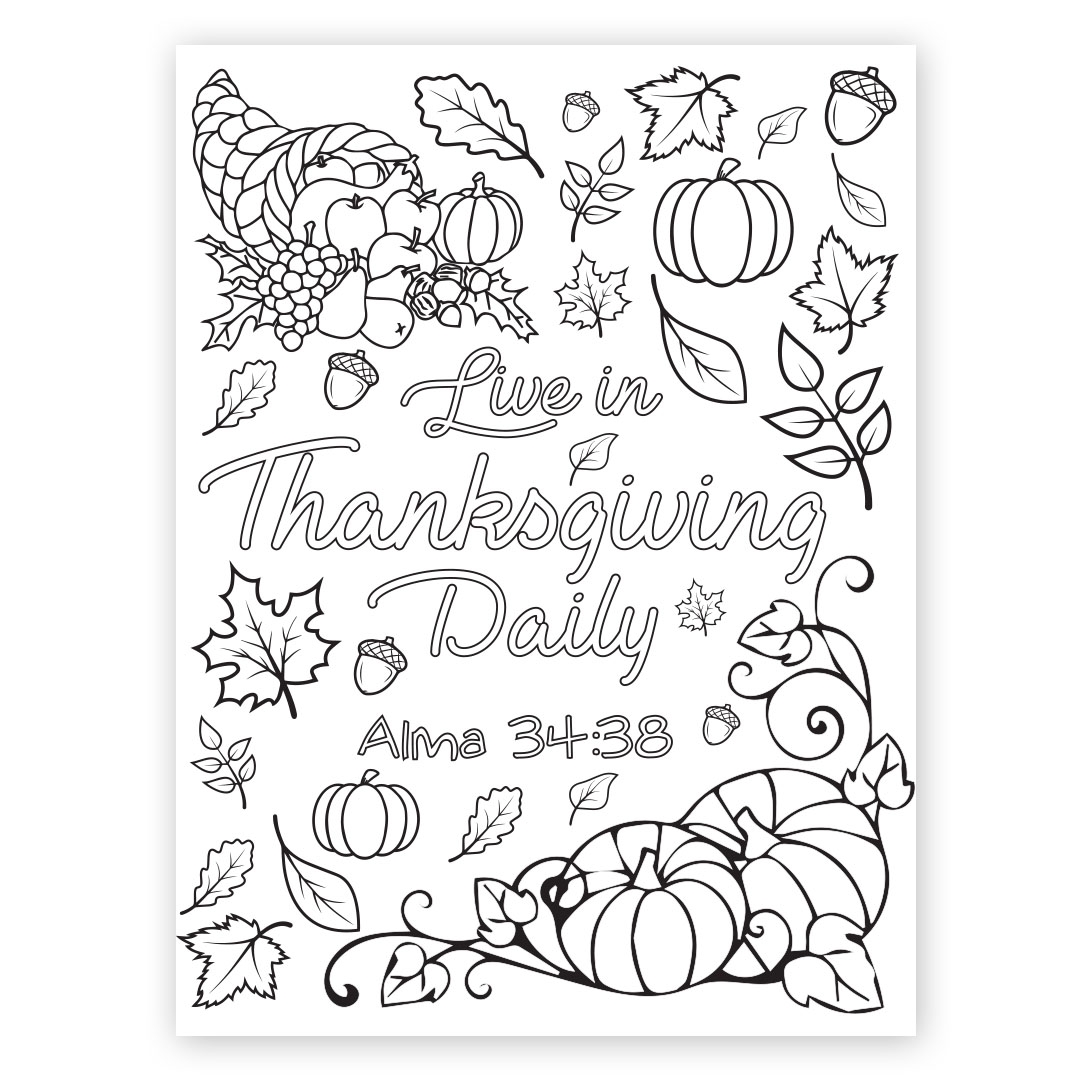 printable thanksgiving color pages