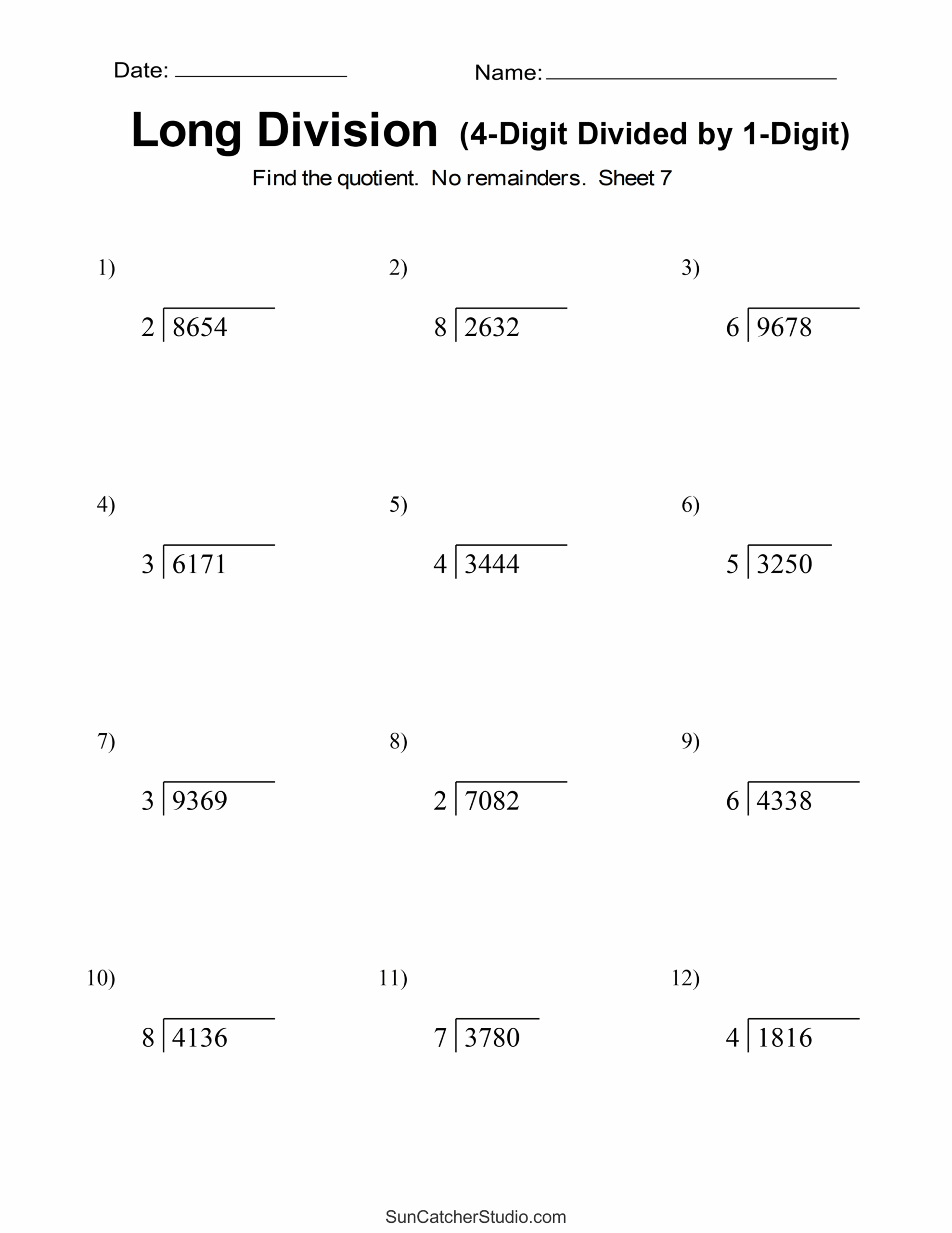 Long Division Worksheets Problems Free Printable Math Drills Free Printables Monograms Design Tools Patterns DIY Projects Long Division Worksheets Problems Free Printable Math Drills Free Printables Monograms Design Tools Patterns DIY Projects