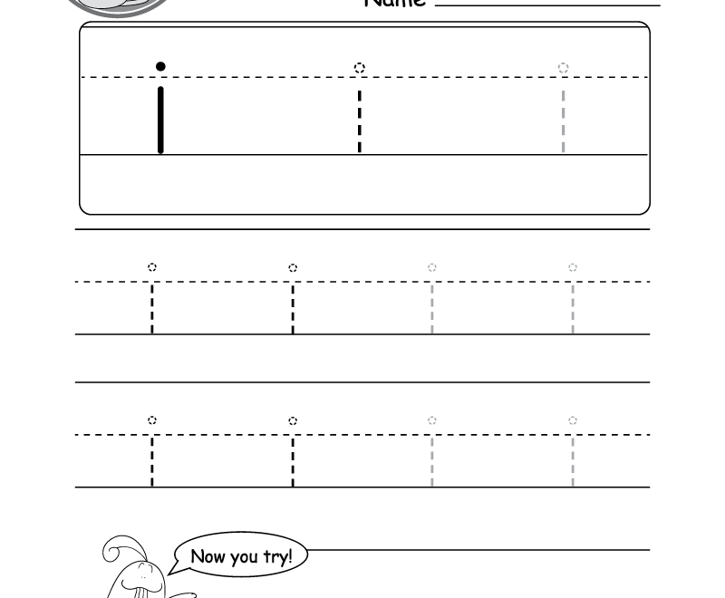 Lowercase Letter i Tracing Worksheet Doozy Moo