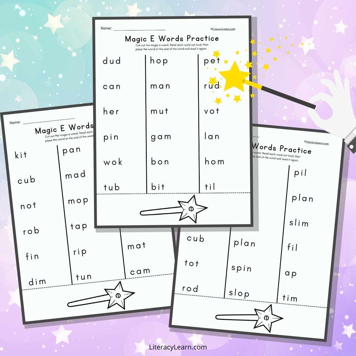 Magic Wand Silent E Worksheets Literacy Learn Magic Wand Silent E Worksheets Literacy Learn