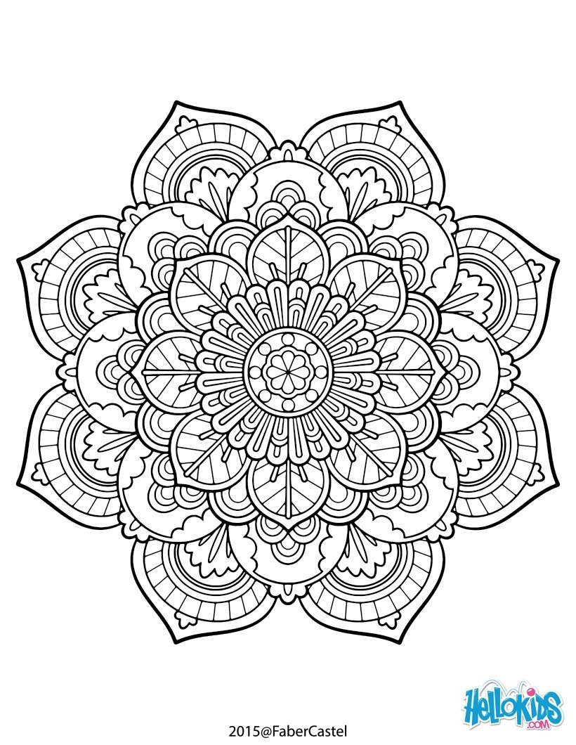 Mandala Vintage Coloring Pages Hellokids