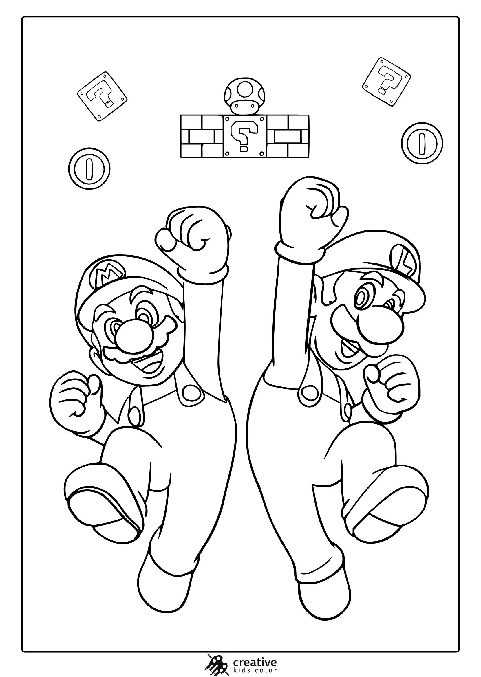 free printable mario coloring pages