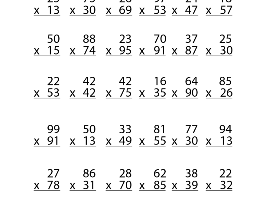 Master Multiplication With Our 2 Digit By 2 Digit Multiplication Worksheets Made By Teachers