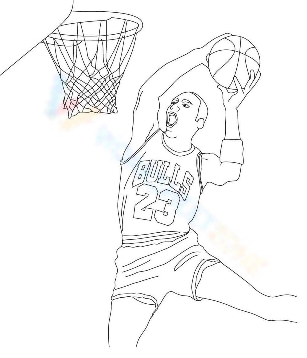 Michael Jordan Color Pages Printables PDF Michael Jordan Color Pages Printables PDF