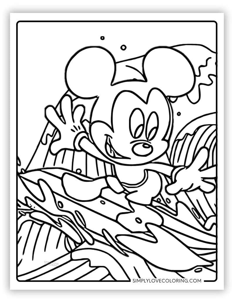 Mickey Mouse Coloring Pages Free PDF Printables Simply Love Coloring