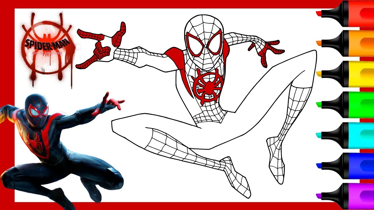 miles morales color pages miles morales color pages