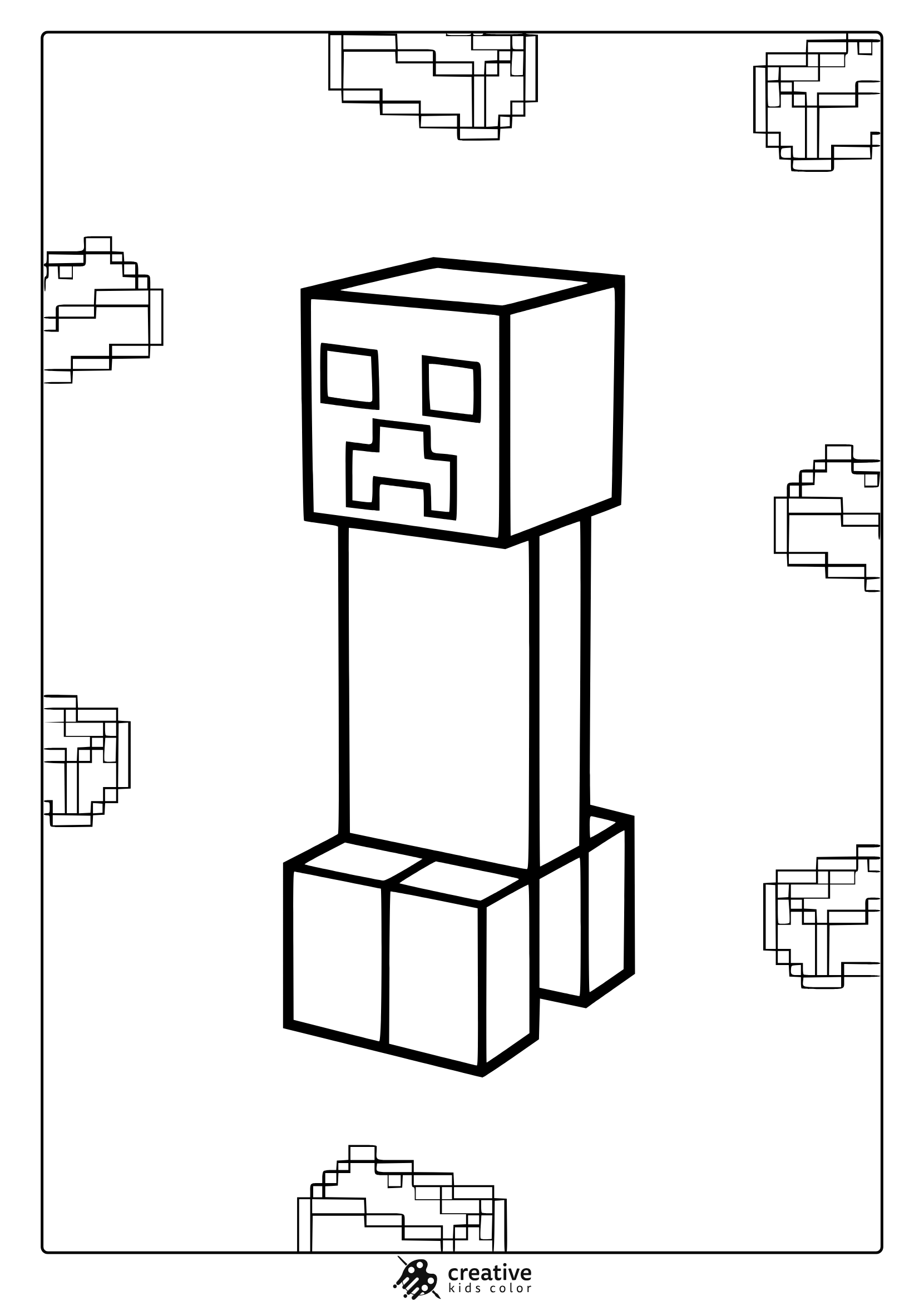 free printable minecraft coloring sheets