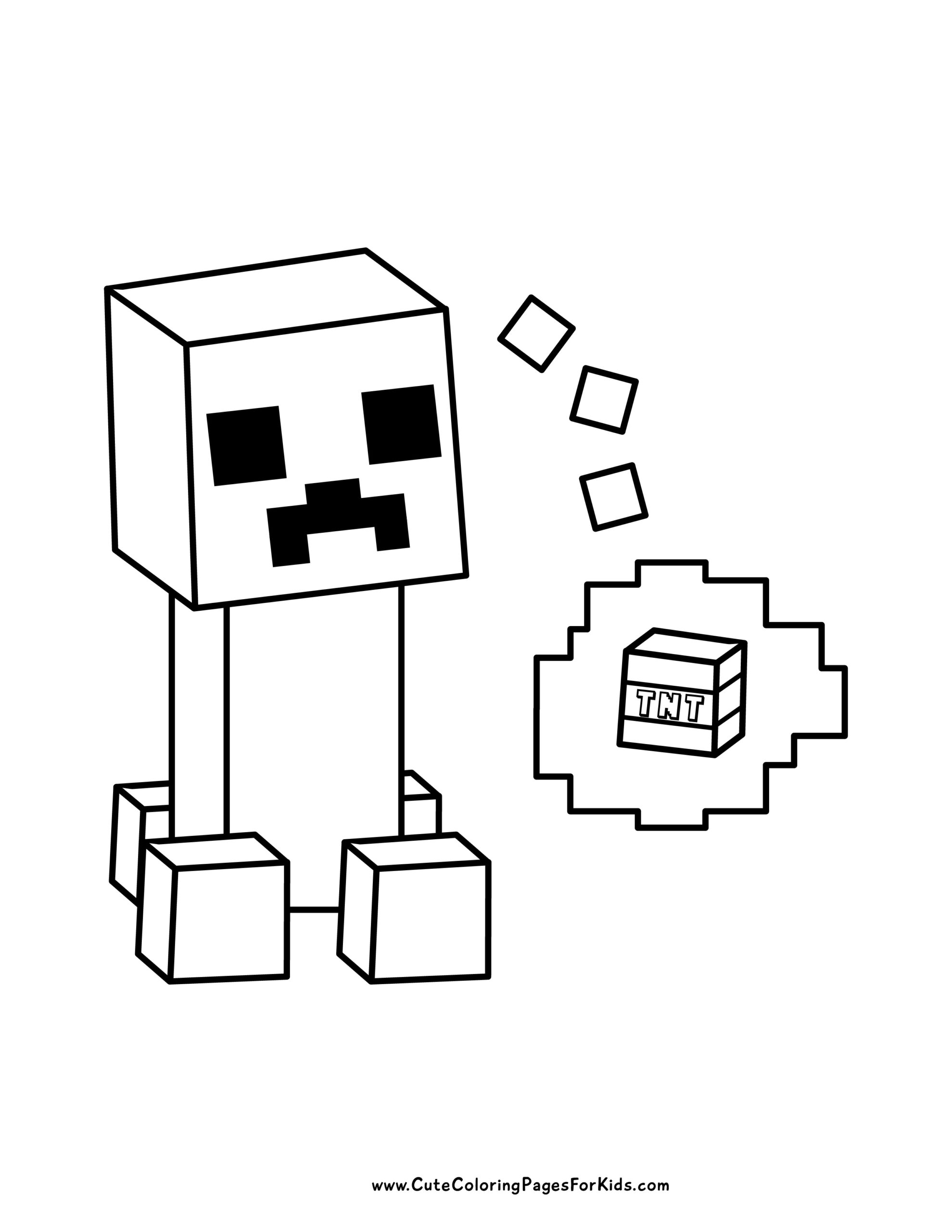 minecraft coloring pages print