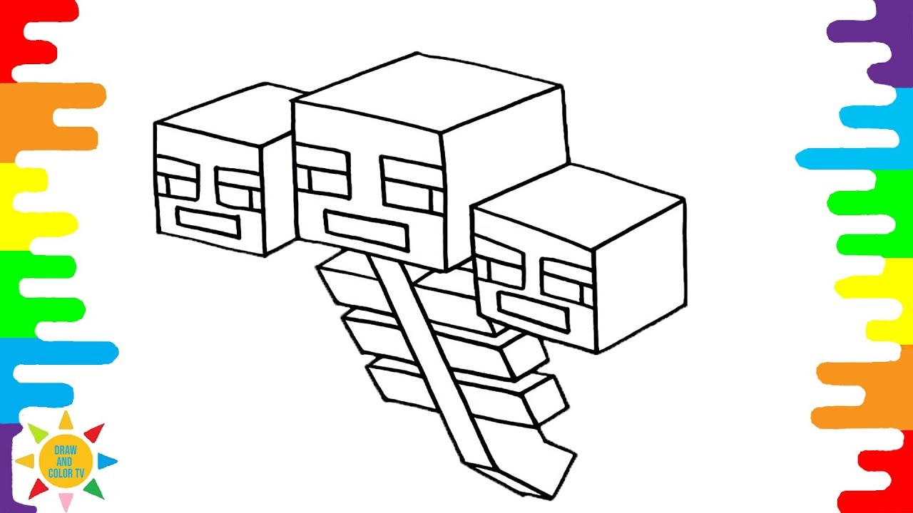 Minecraft Creeper Coloring Pages Creeper Head Coloring Page drawandcolortv YouTube