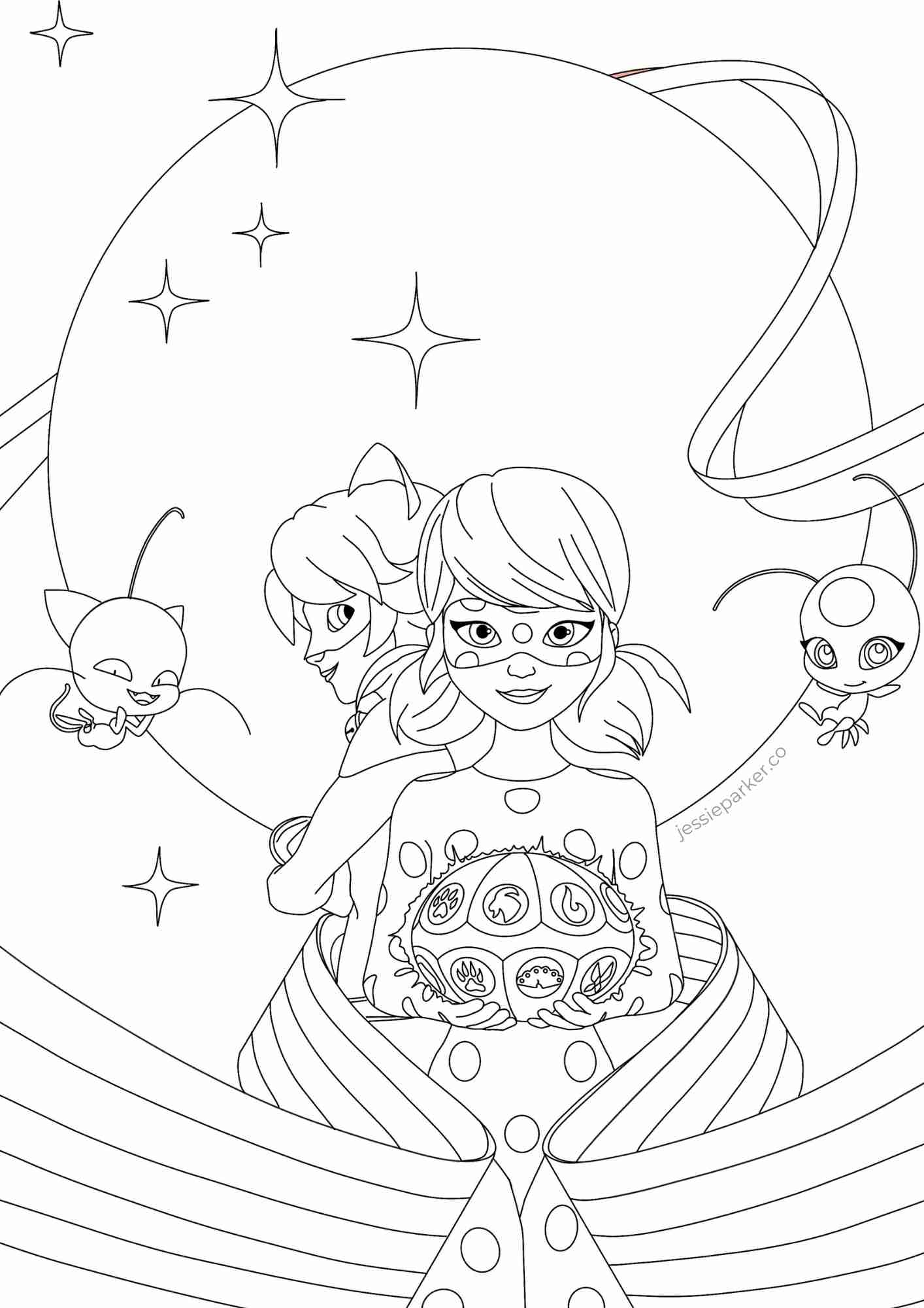 miraculous ladybug coloring page