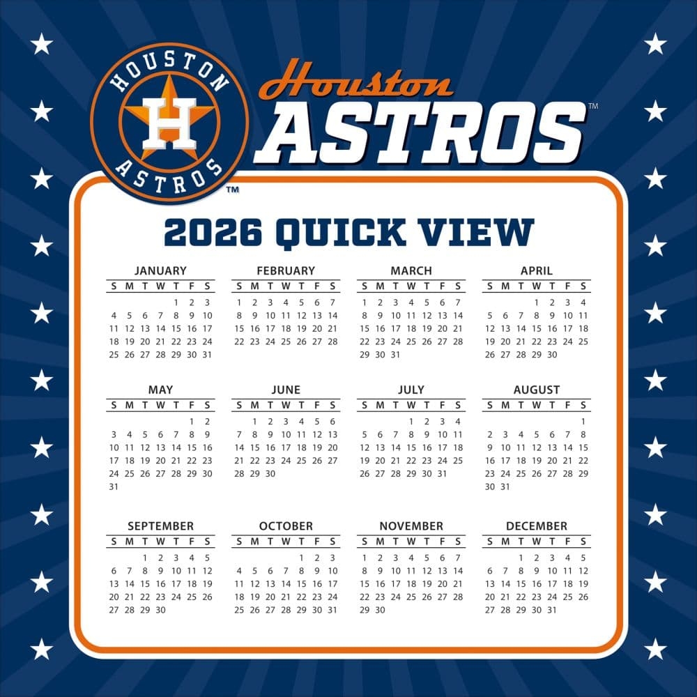 MLB Houston Astros 2026 Desk Calendar Calendars MLB Houston Astros 2026 Desk Calendar Calendars