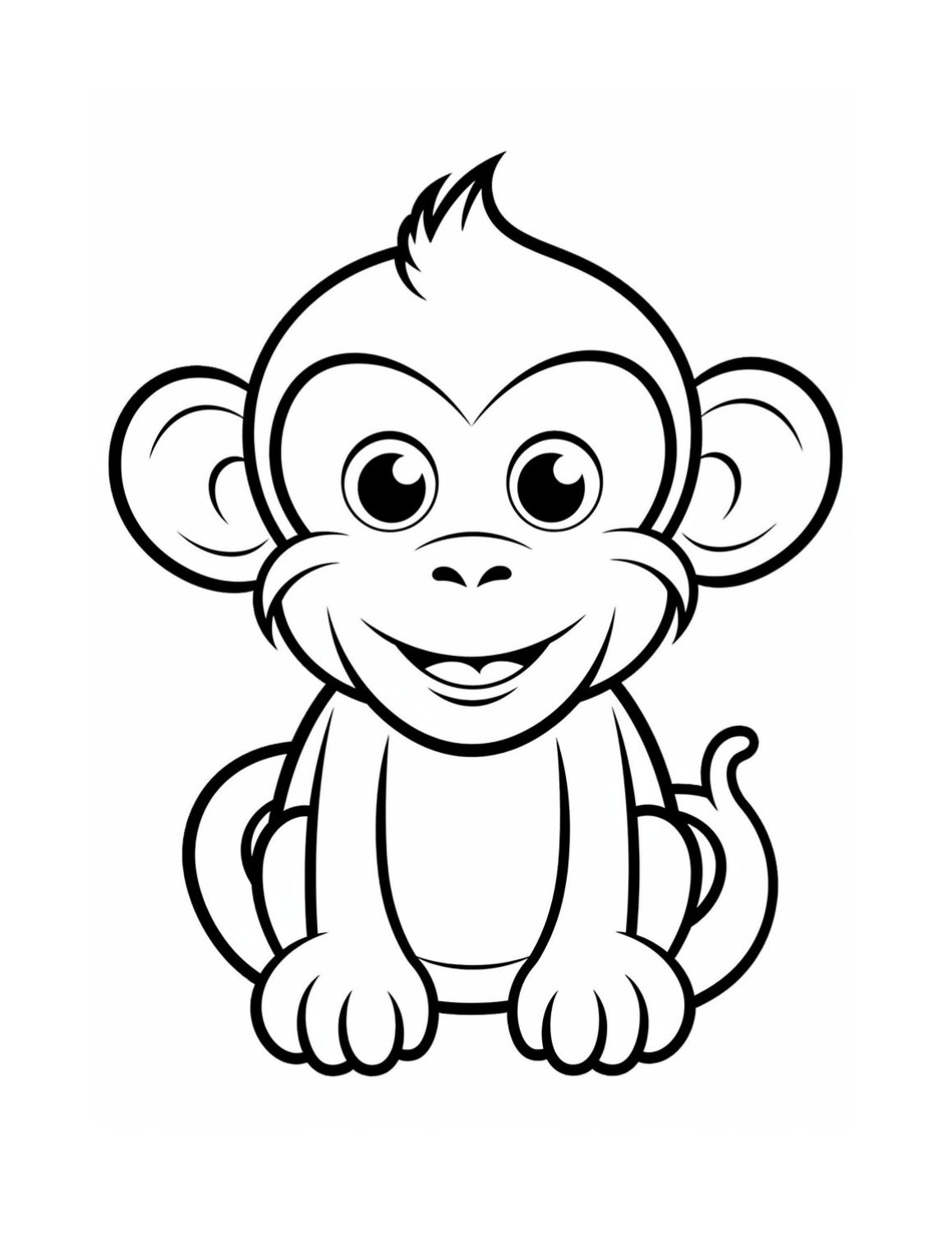 Monkey Coloring Pages Free PDF Printables Skip To My Lou