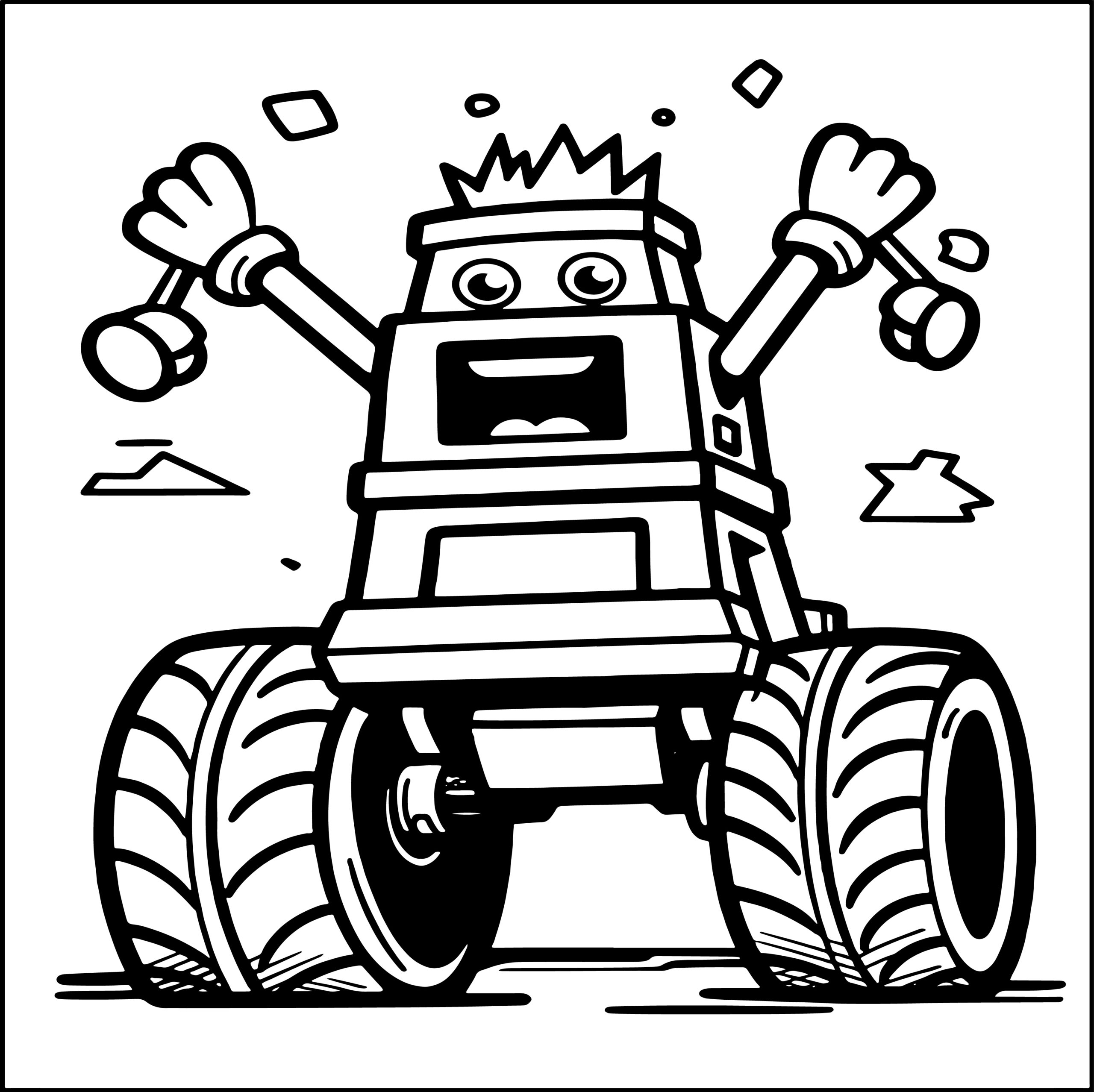 monster truck color page