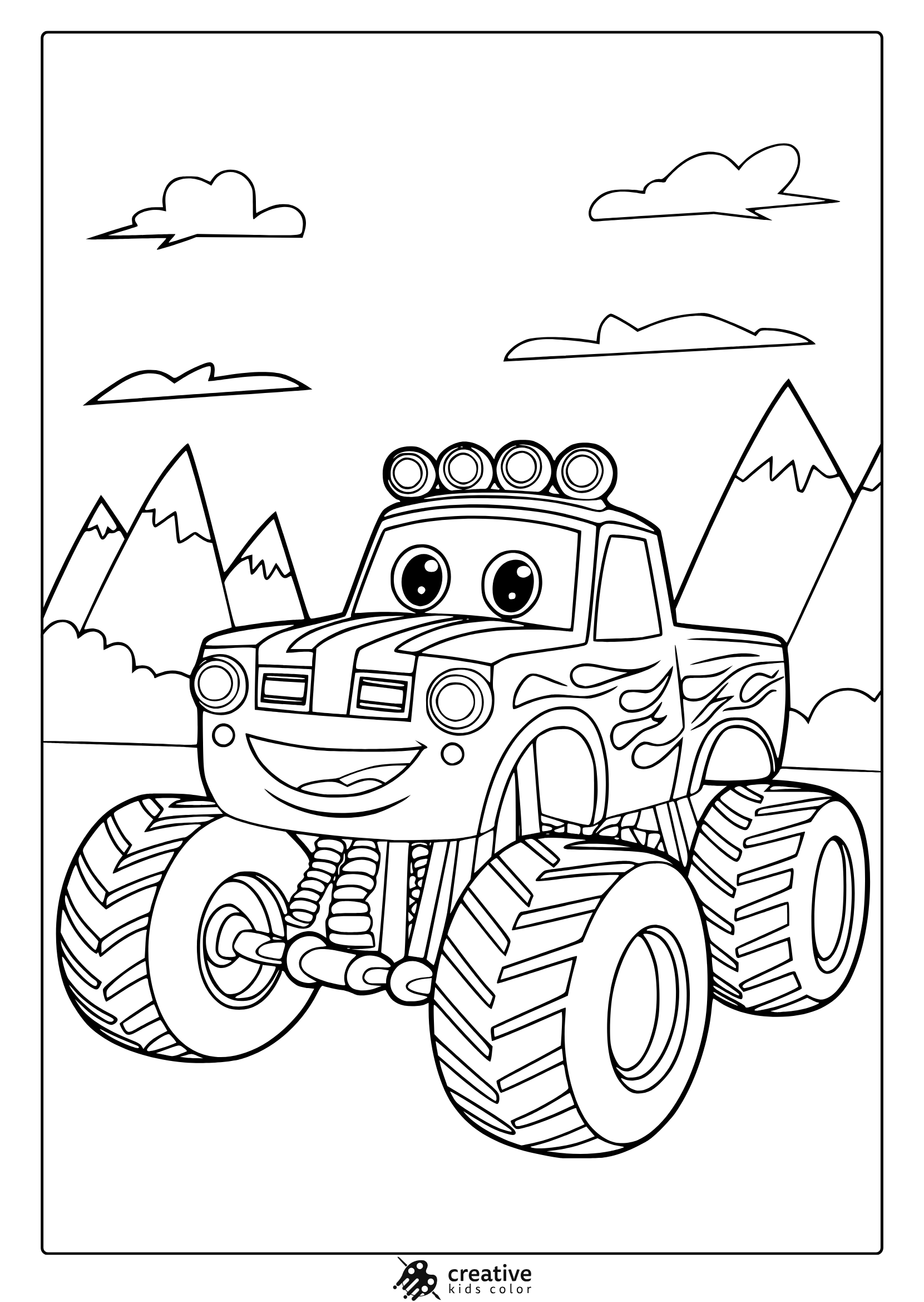 Monster Truck Coloring Pages 20 Free Printable PDF 
