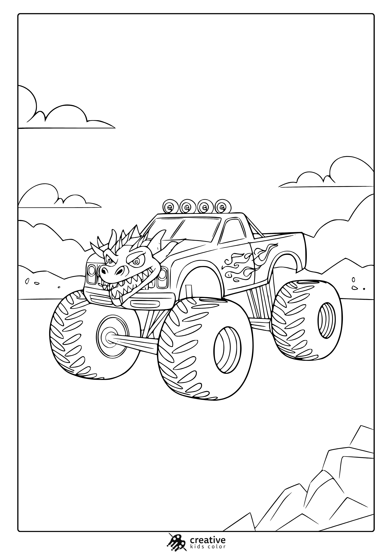 Monster Truck Coloring Pages 20 Free Printable PDF 