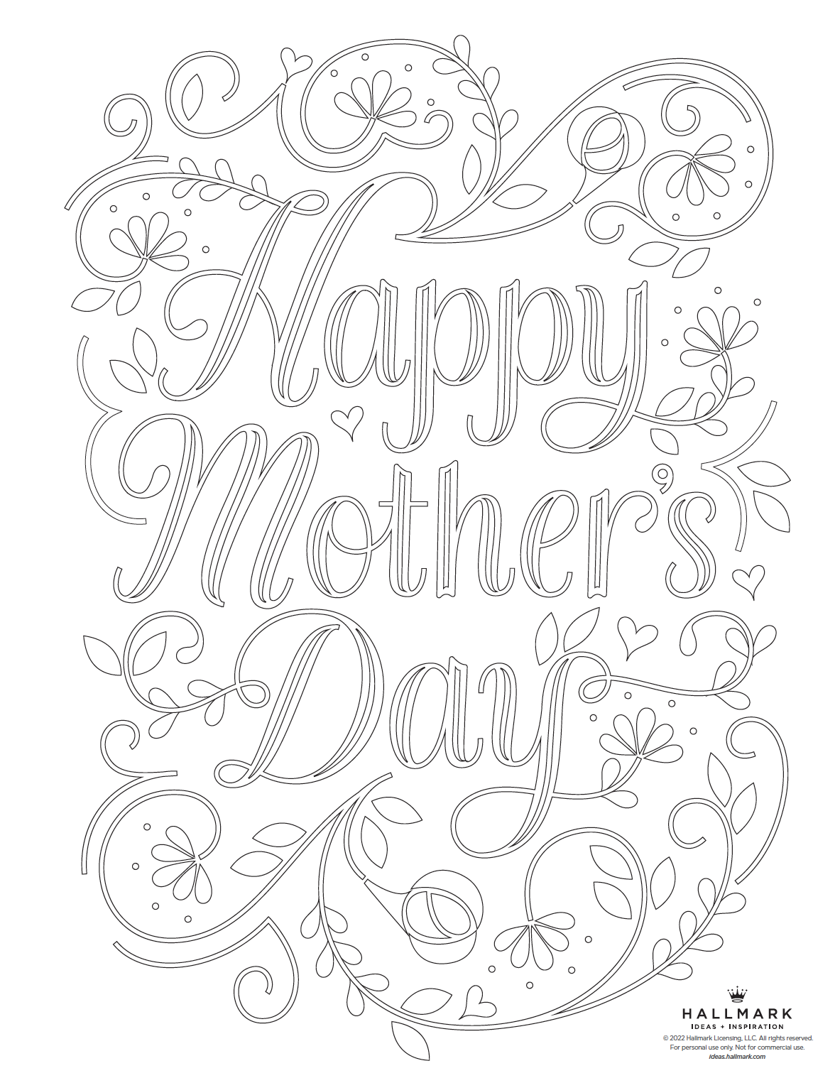 mothers day coloring page