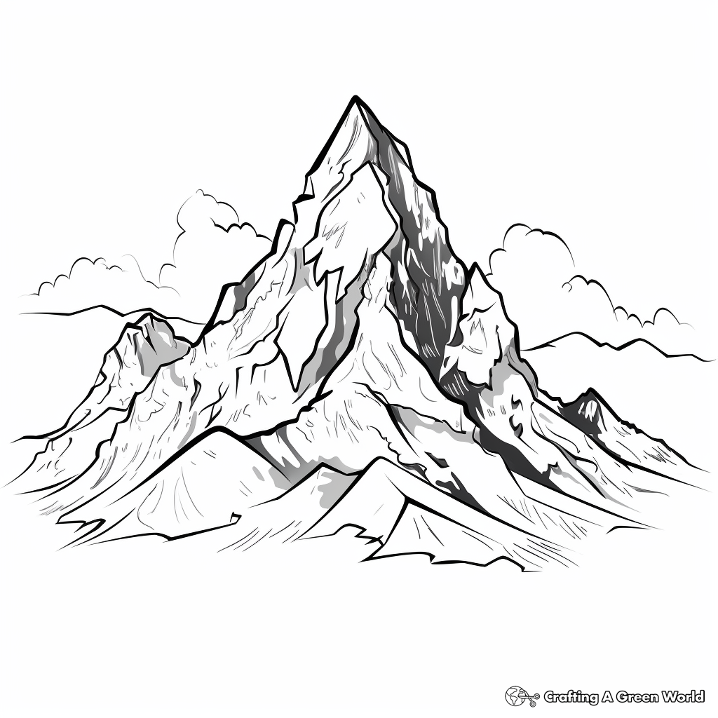 Mountain Coloring Pages Free Printable 
