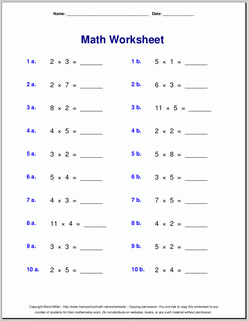 multiplication by 3 worksheets