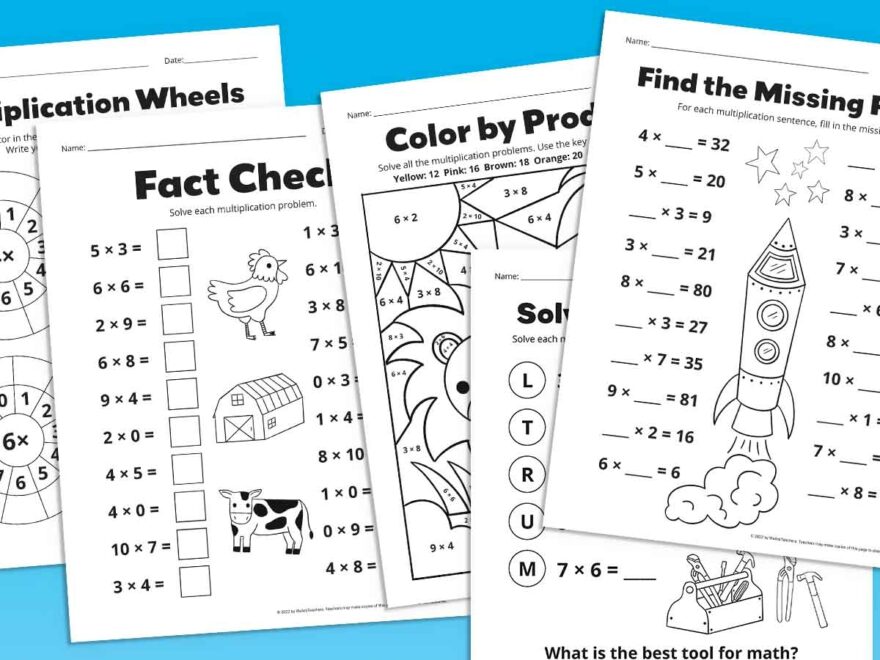 Multiplication Worksheets Get A Free Bundle Of 11 Practice Pages