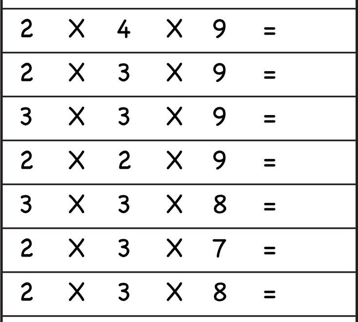Multiplying 3 Numbers Three Worksheets FREE Printable Worksheets