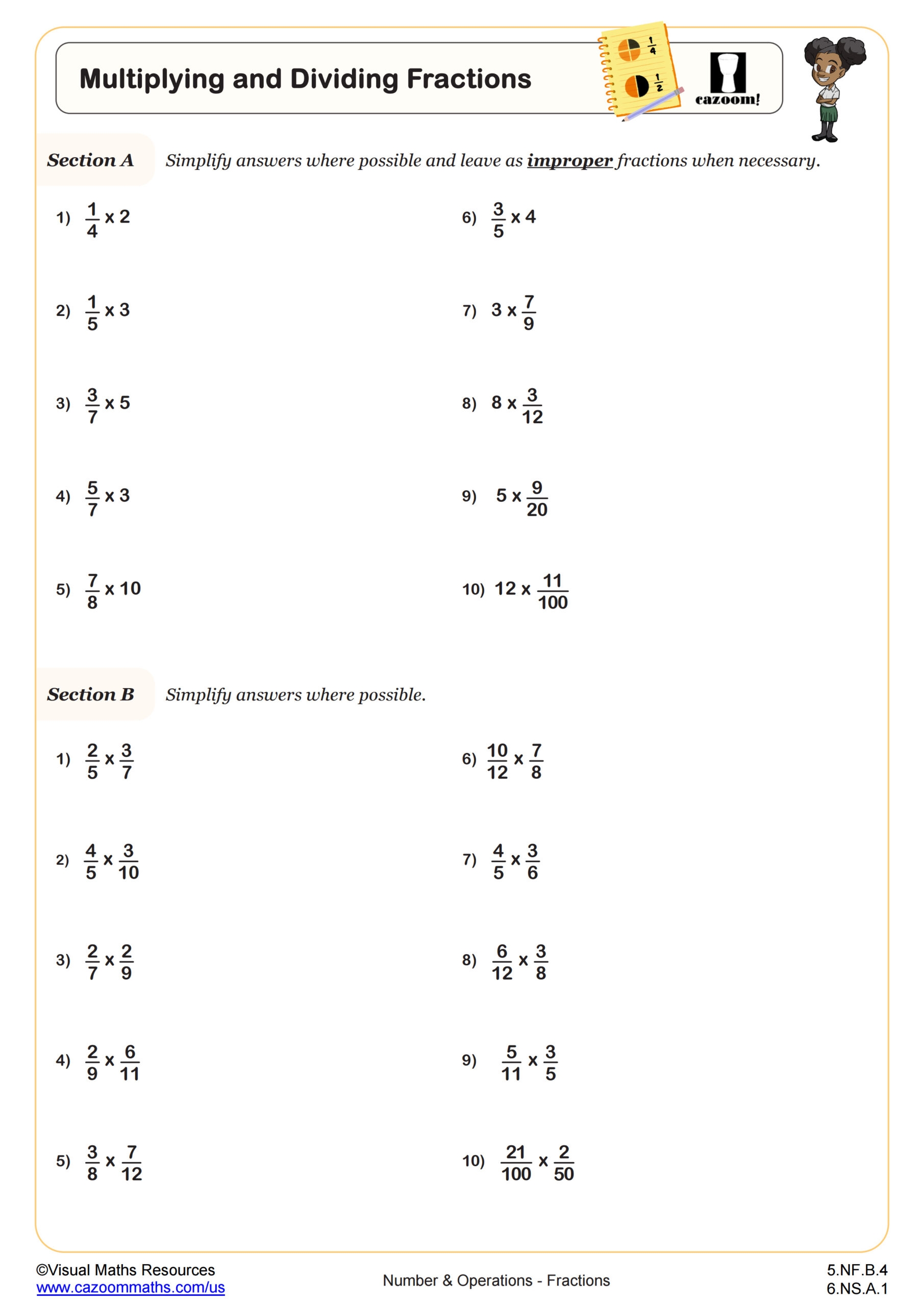 dividing fractions by fractions worksheet